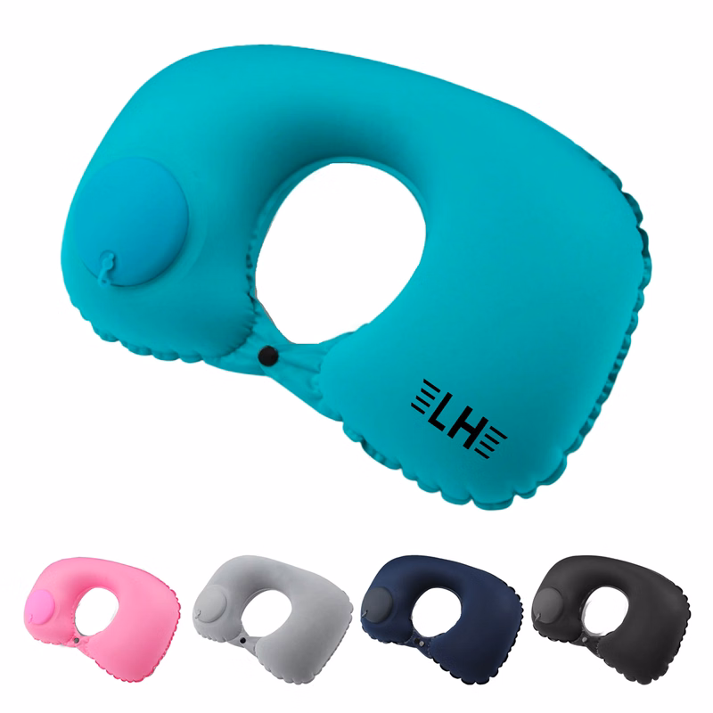 U-shaped Multifunctional Plush Inflatable Neck Pillow