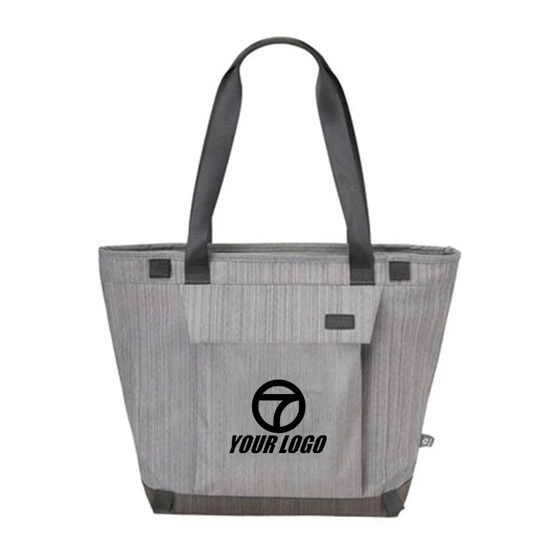 Custom Business Zipper Tote Bag, custom tote bag with logo imprint 1