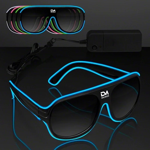 Assorted - Neon Look Aviator EL Shades 1
