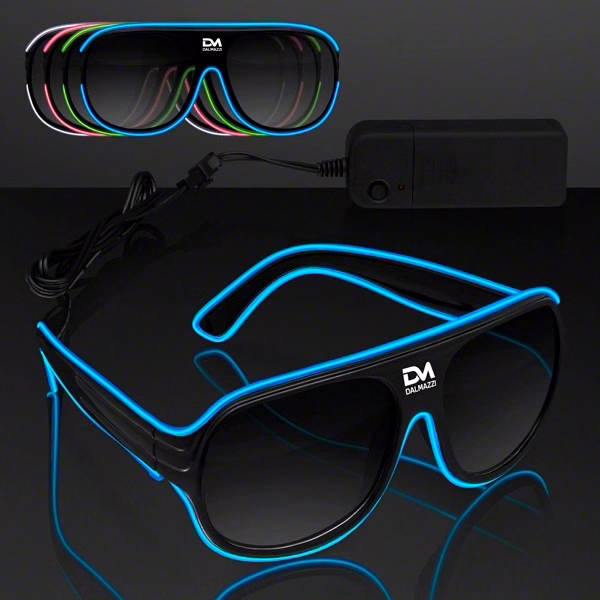 Assorted - Neon Look Aviator EL Shades