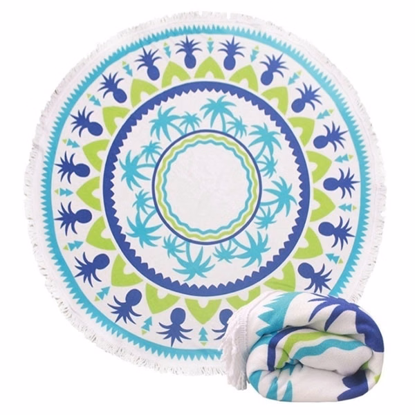 Large Microfiber Printed Round Beach Towels