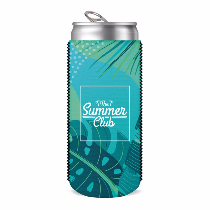 Collapsible Neoprene 12 oz Slim Can Cooler - Full Color