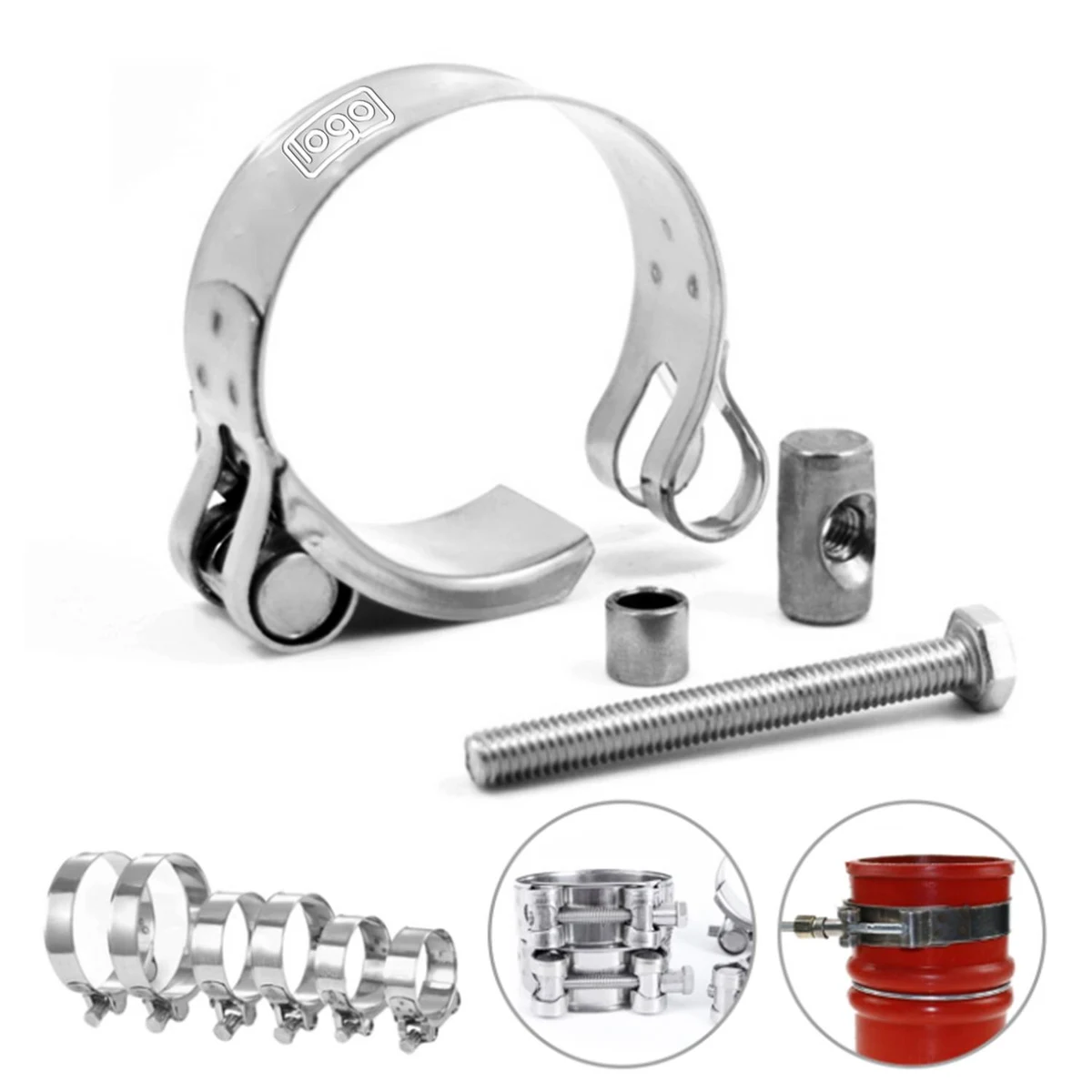 Stainless Steel T-Bolt Turbo Intake Intercooler Clamp 1