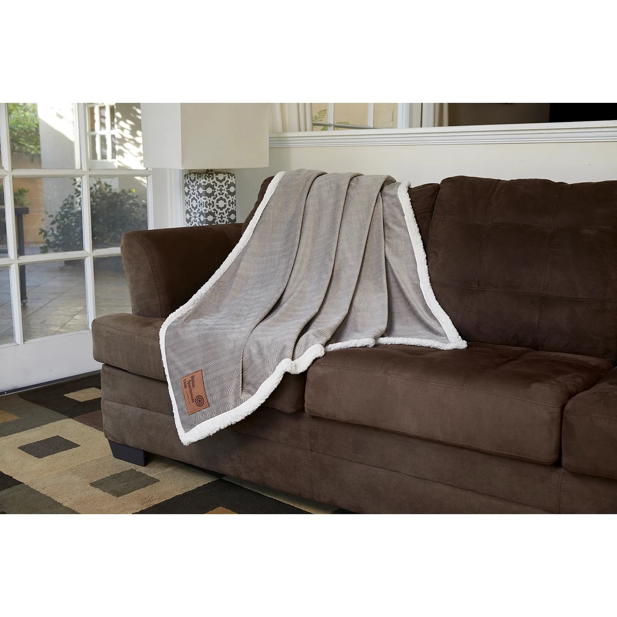 Herringbone Lambswool Throw 1