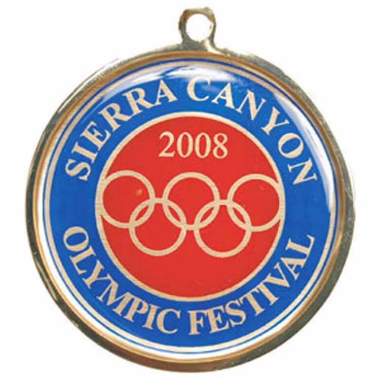 Express Vibraprint™ Brass Insert Medal in Gold (1-1/2")