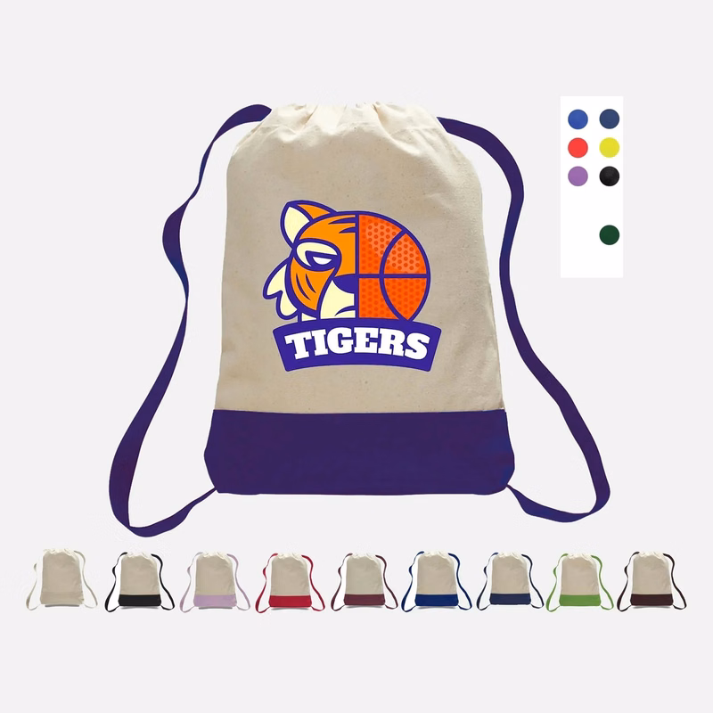 Cotton Canvas Two Tone Sport Backpack