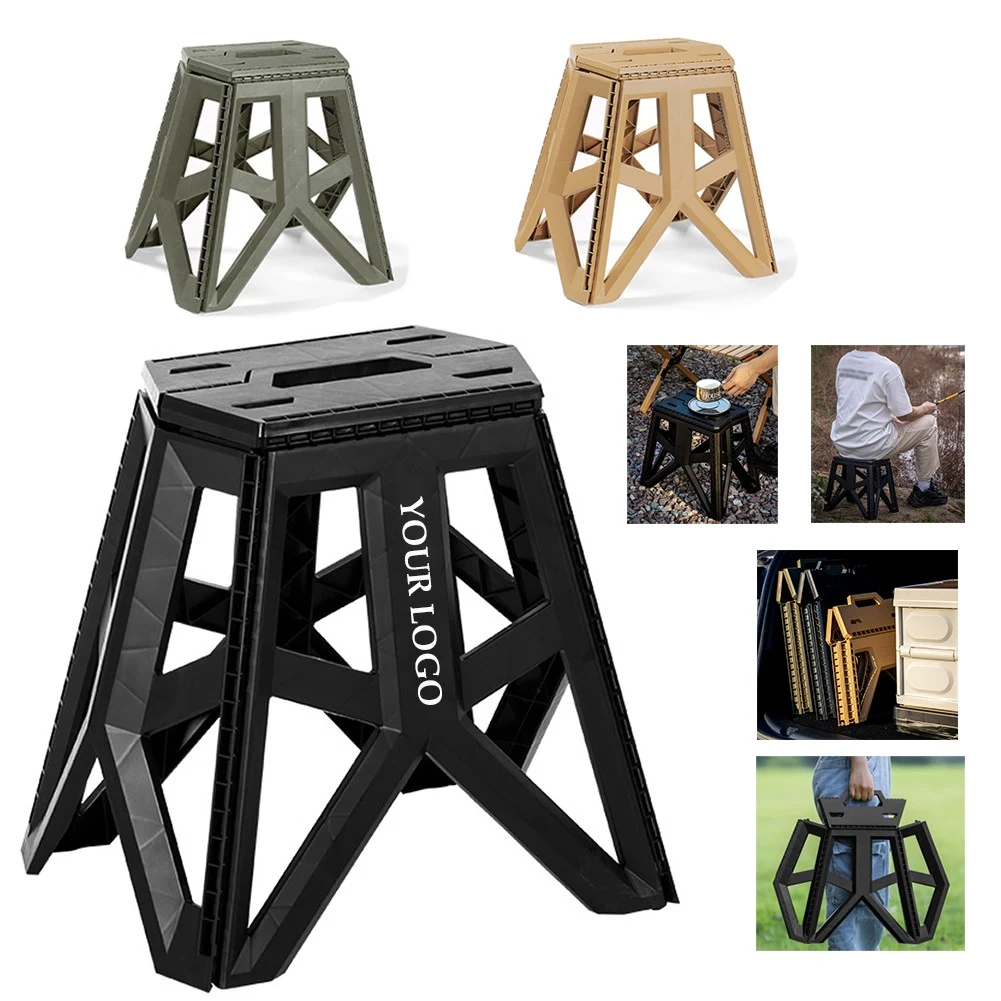 Heavy Duty Folding Collapsible Fishing Camping Step Stool Plastic Portable Chairs 1