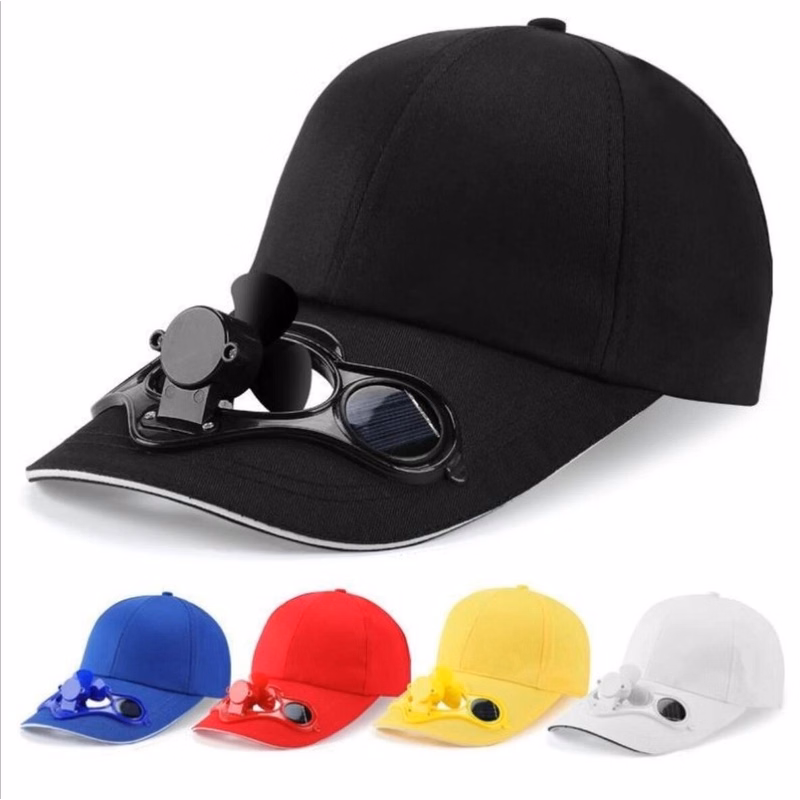 Solar Power Cooling Fan Baseball Cap