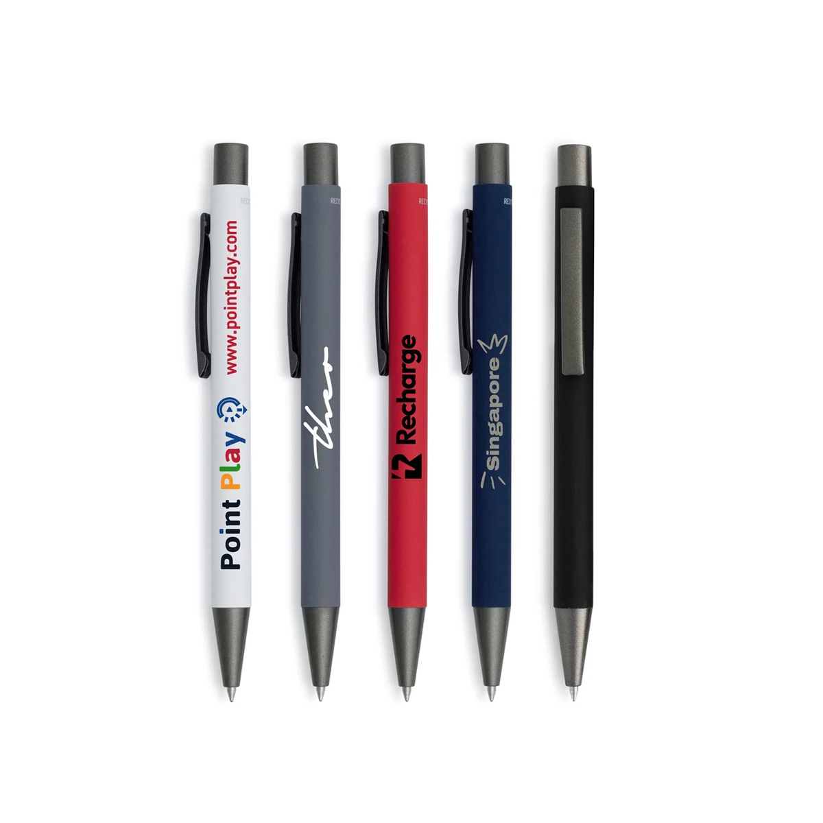Fleetwood Satin Soft Touch Gel Click Pen (Recycled Aluminum) 1