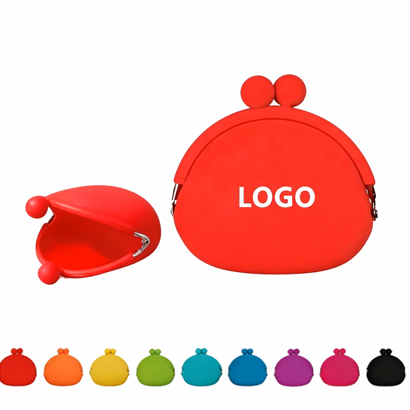 Fashion Candy Color Silicone Coin Purse Waterproof Jelly Earphone Bag