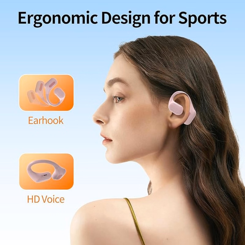 PulsePods Premium Wireless Bluetooth 5.3 Over-Ear Sport Earbuds with Noise Reduction and Mic
