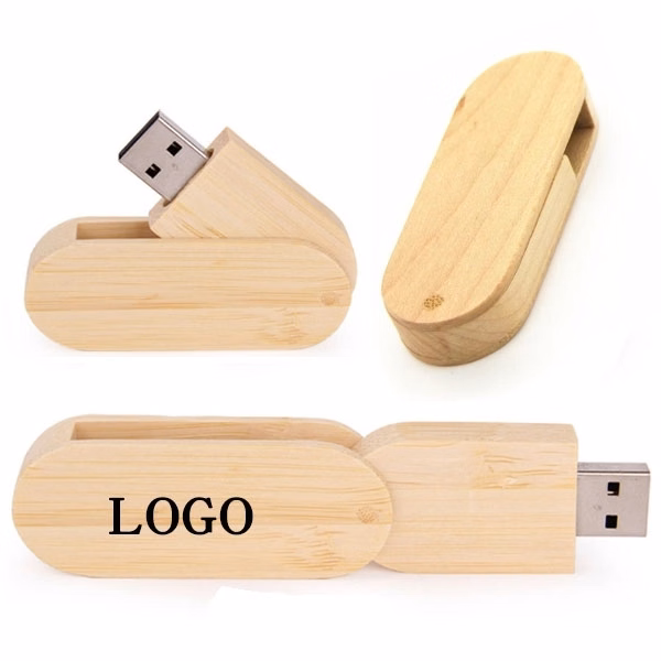 Swivel Wooden USB Flash Drives