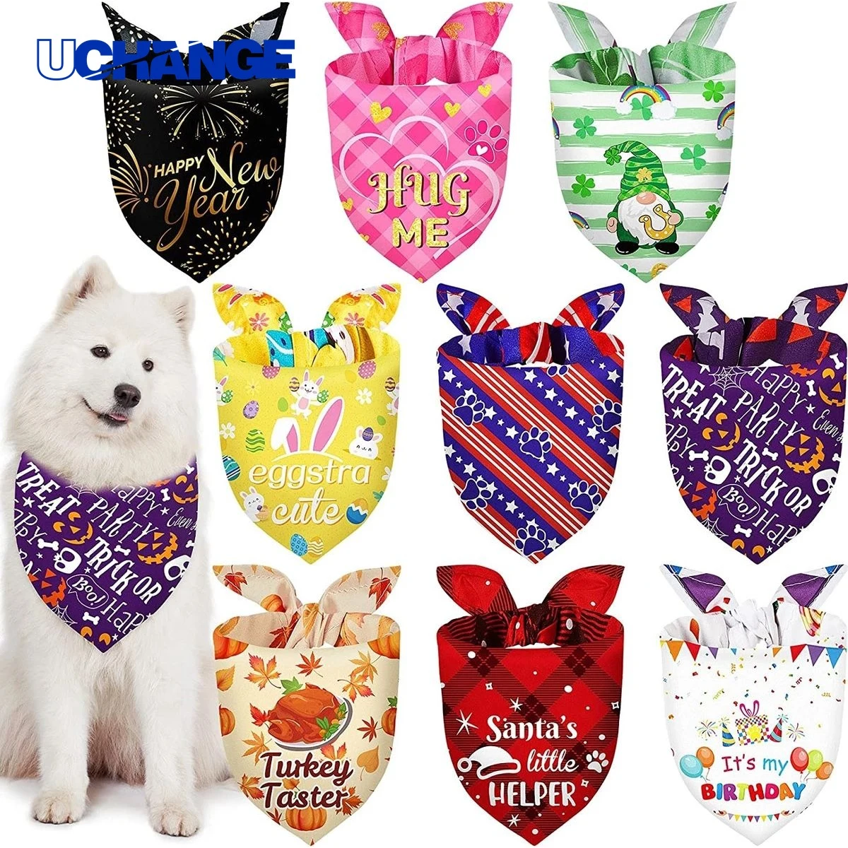 Custom Full Color Triangle Dog Bandana for Pets 1