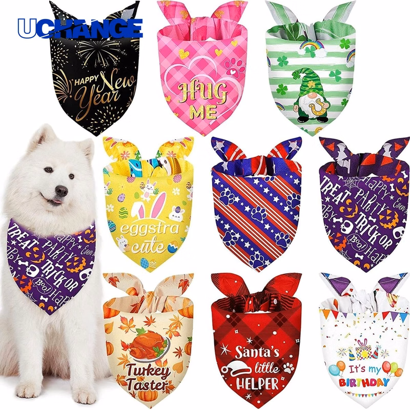 Custom Full Color Triangle Dog Bandana for Pets