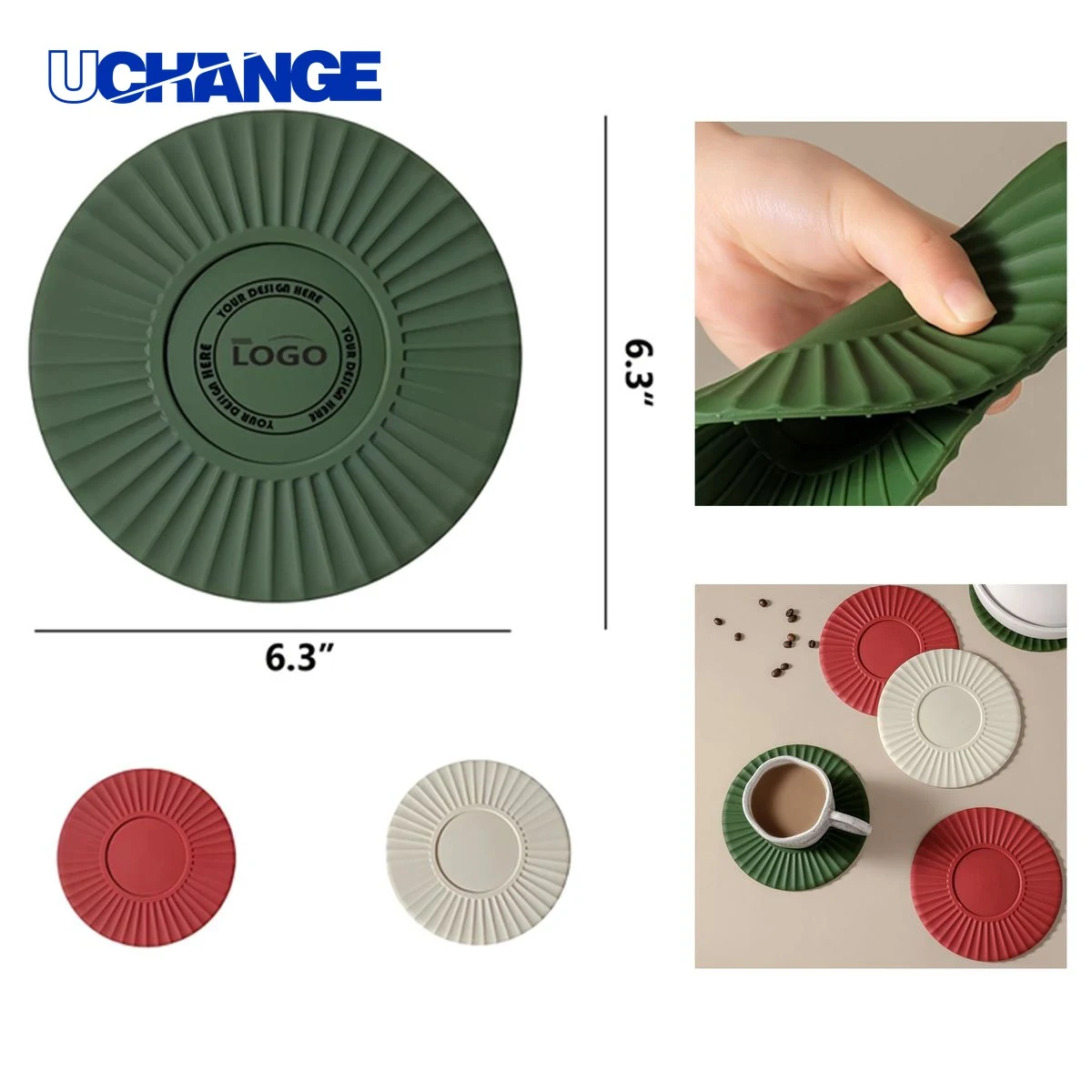 Functional Heat Resistant Silicone Non-Slip Coaster Mat 1