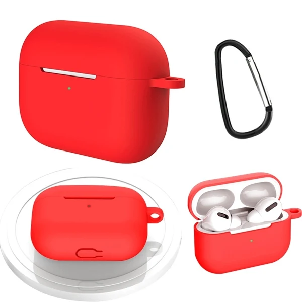 Custom Silicone Wireless Earphone Case with Carabiner Clip — Tech Accessory Gift 1
