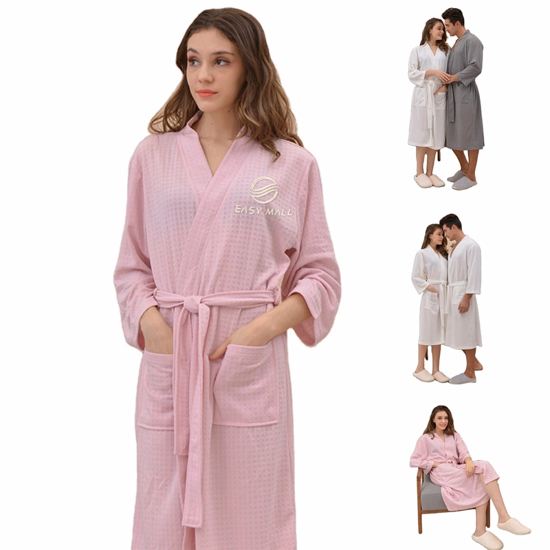 Home Square Pattern Bathrobe