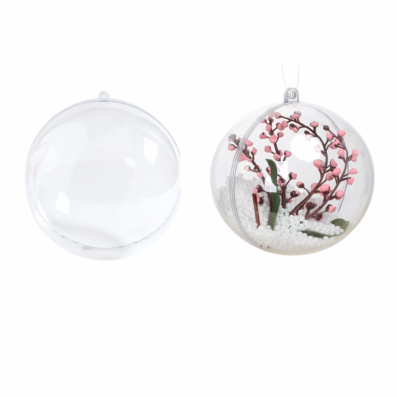 7CM Christmas Acrylic Transparent Decorative Ball