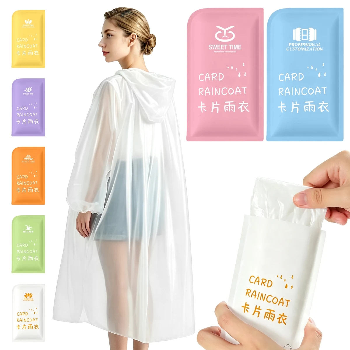 Tear-Resistant Card Rain Poncho 1