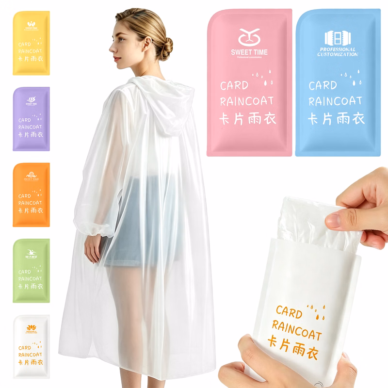Tear-Resistant Card Rain Poncho