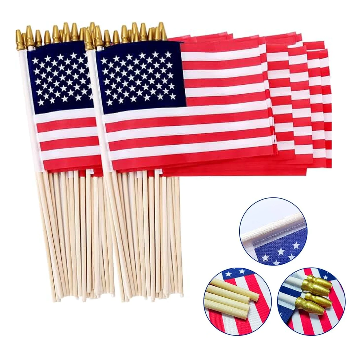 Custom Double-Sided Digital Print Mini Handheld Flag 1