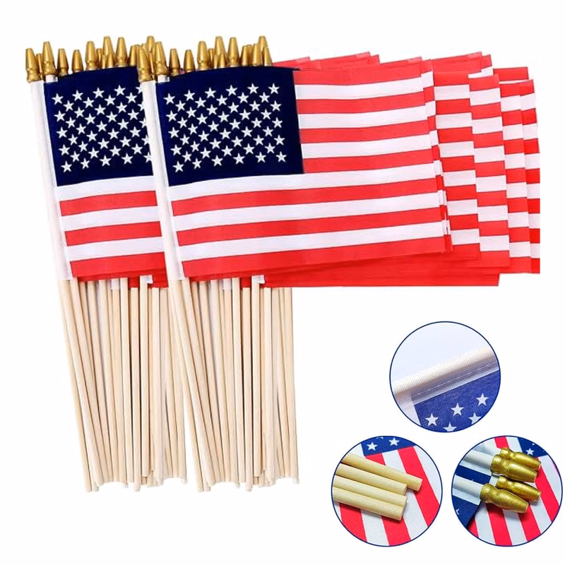 Custom Double-Sided Digital Print Mini Handheld Flag