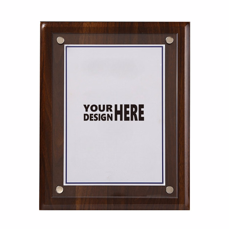 MOQ50 Custom Wooden Acrylic Award Plaque For Recognition