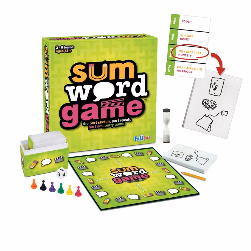 Sum Word Games - Charades 2-6 Players Ages 8+