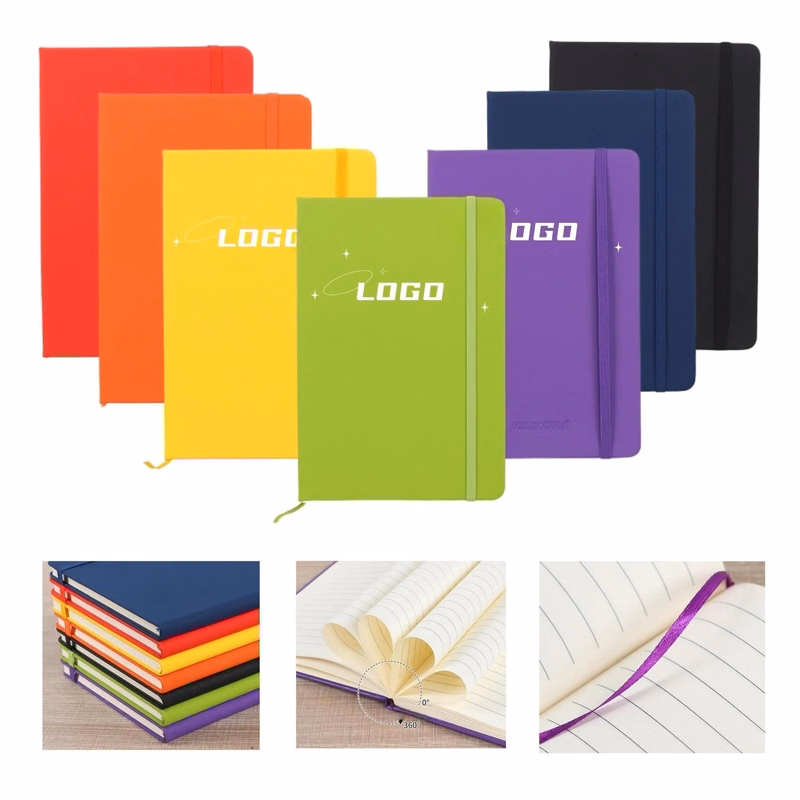 A5 Hardcover PU Business Notebook With Bookmark