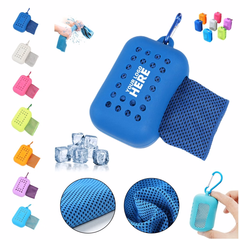 Portable Silicone Case Cooling Towel