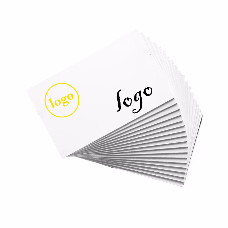 MOQ200 Foil Stamped Glossy Laminated Business Cards 300g