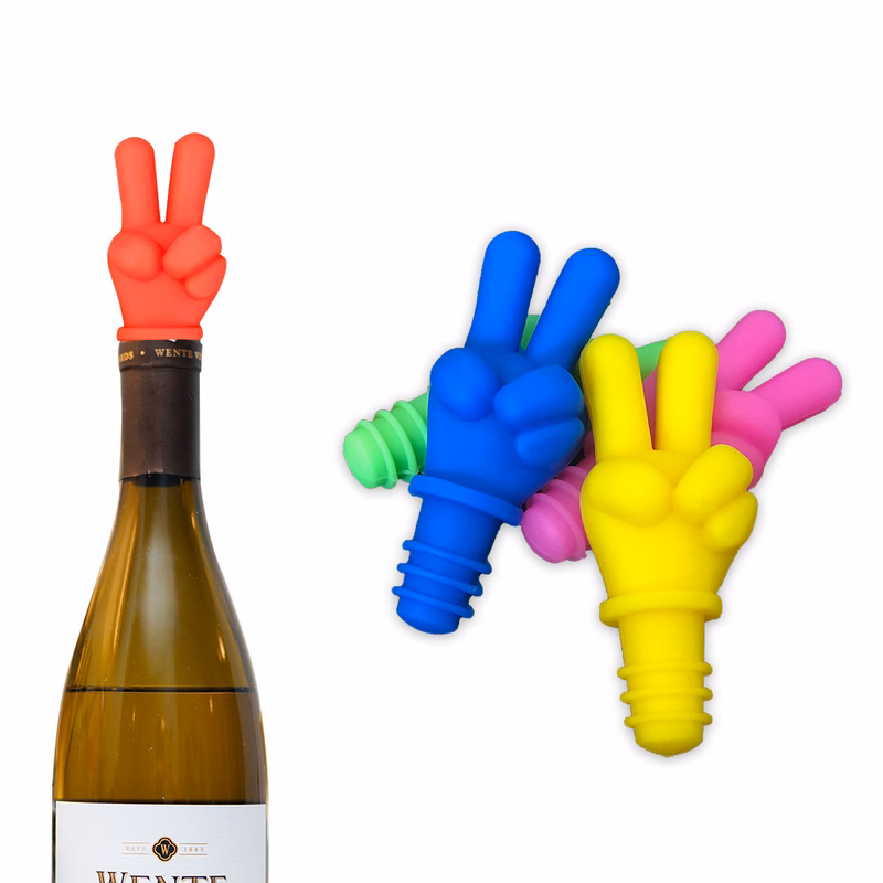 Silicone finger wine stopper