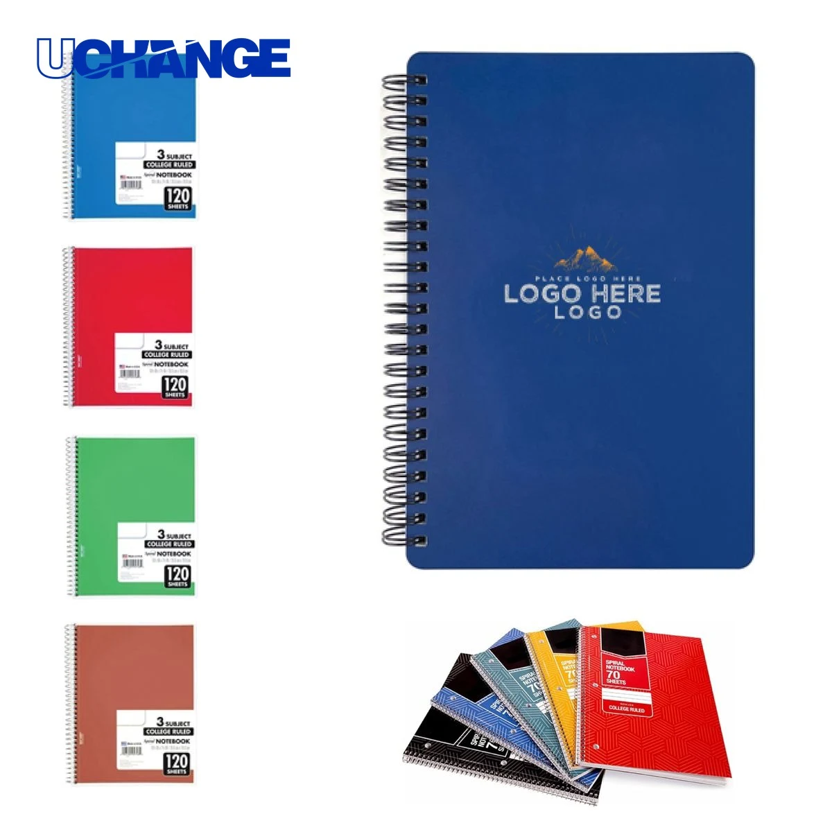 Custom Logo Lined Spiral Notebook Journal for Business 1