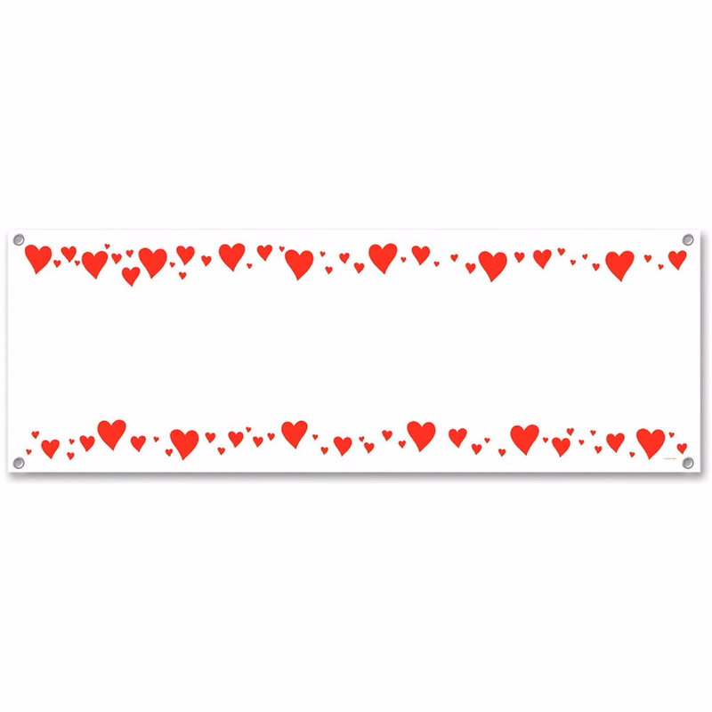 Heart Sign Banners - 5' x 21"