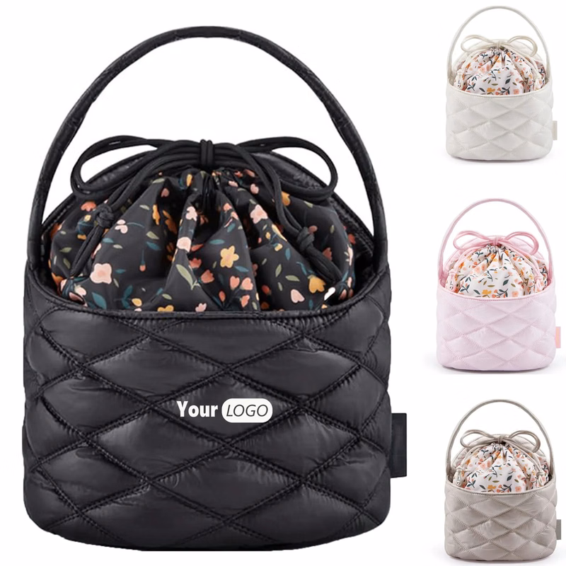Drawstring Bucket Cosmetic Bag