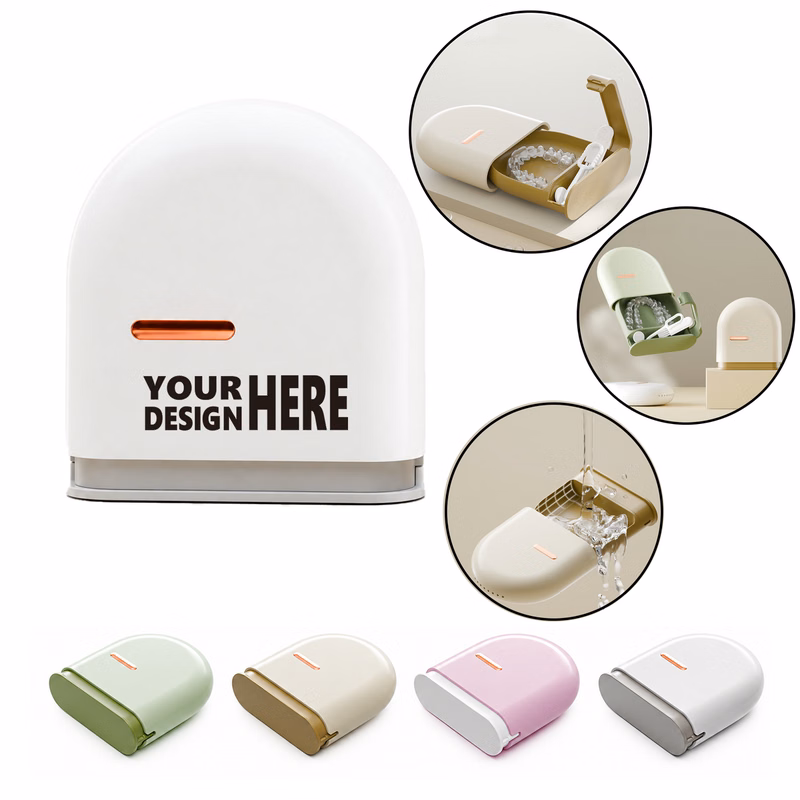 Denture Container With Separate Tool Compartment MOQ20