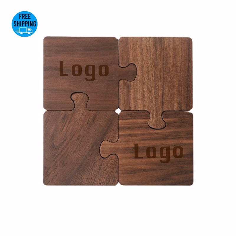 High Quality Wood Puzzle Coaster Set