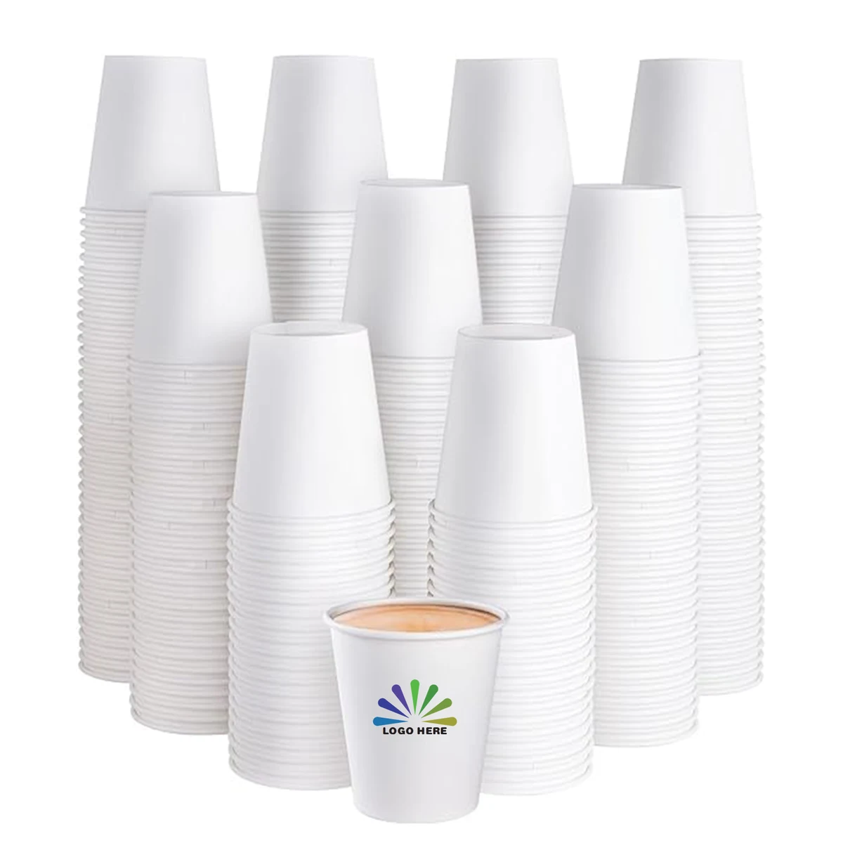 9oz. White Disposable Paper Cup 1