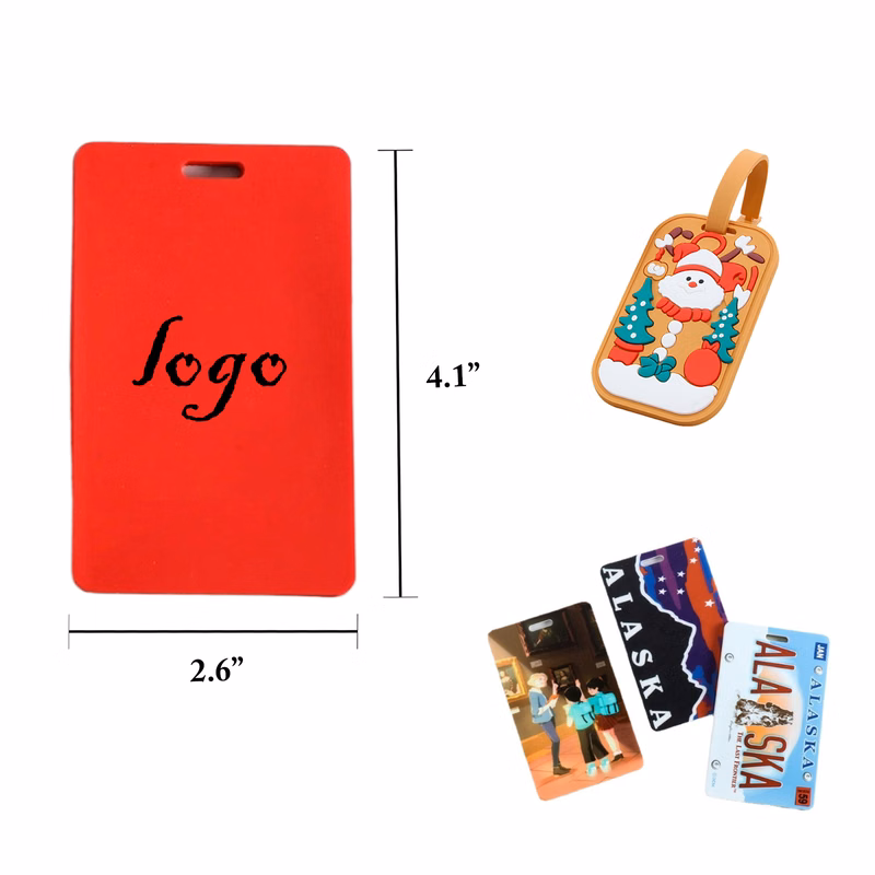 PVC Soft Luggage Tag Card Holder for Travel