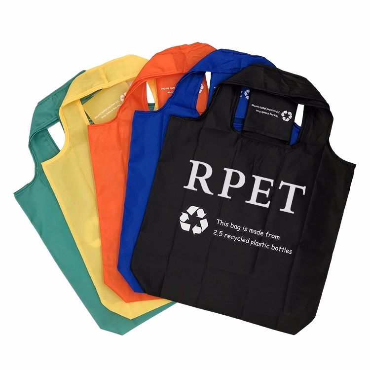 RPET Polyester Foldable Grocery Shopping Bag