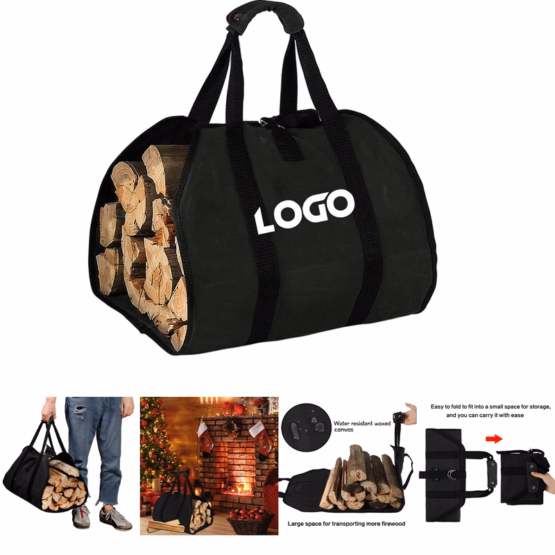 Waxed Canvas Firewood Carrier