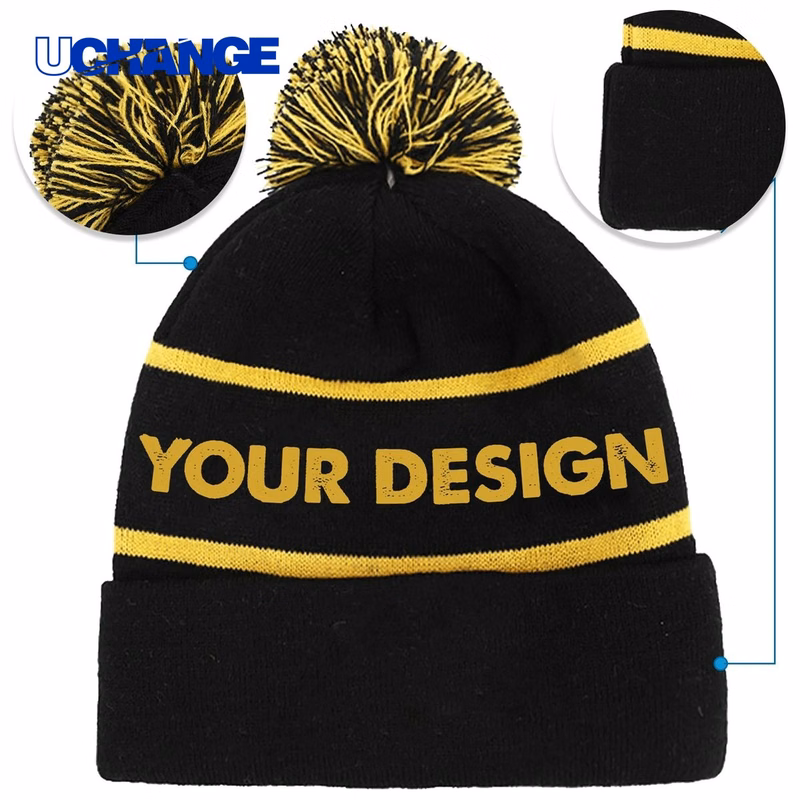 Acrylic Knit Cuffed Beanie Cap
