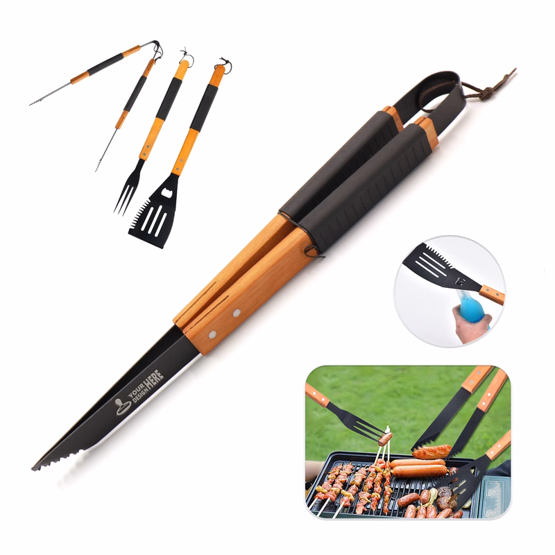 MOQ20 3-Piece BBQ Grill Tools Set Accessories Kit