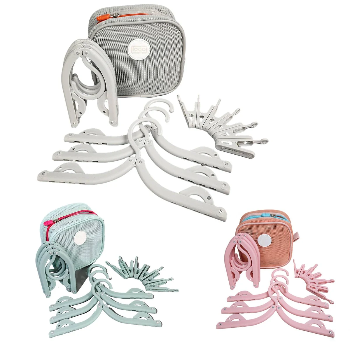Foldable Travel Hanger with Storage Pouch 1