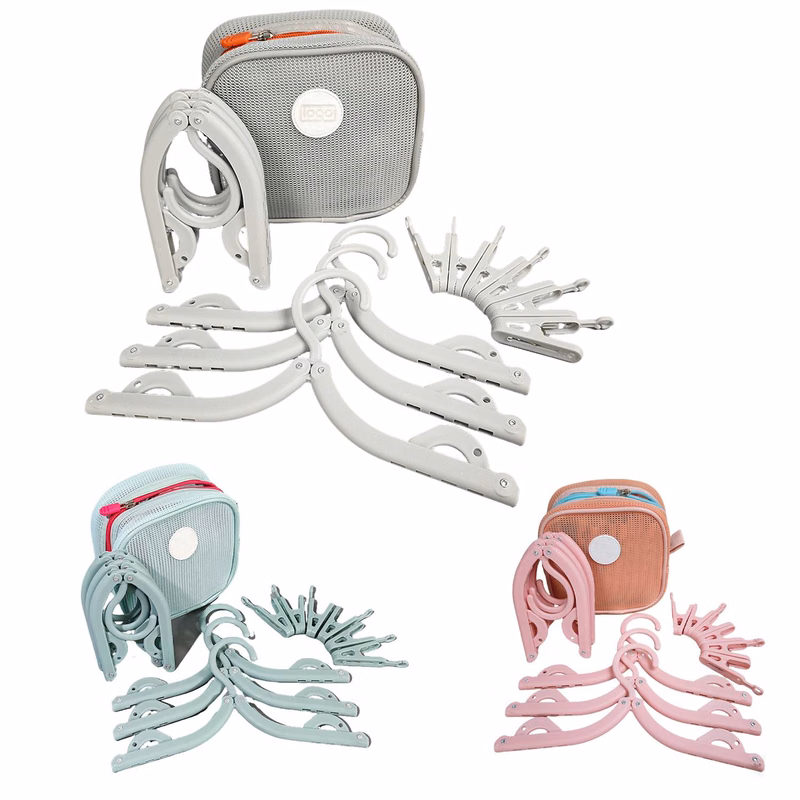 Foldable Travel Hanger with Storage Pouch