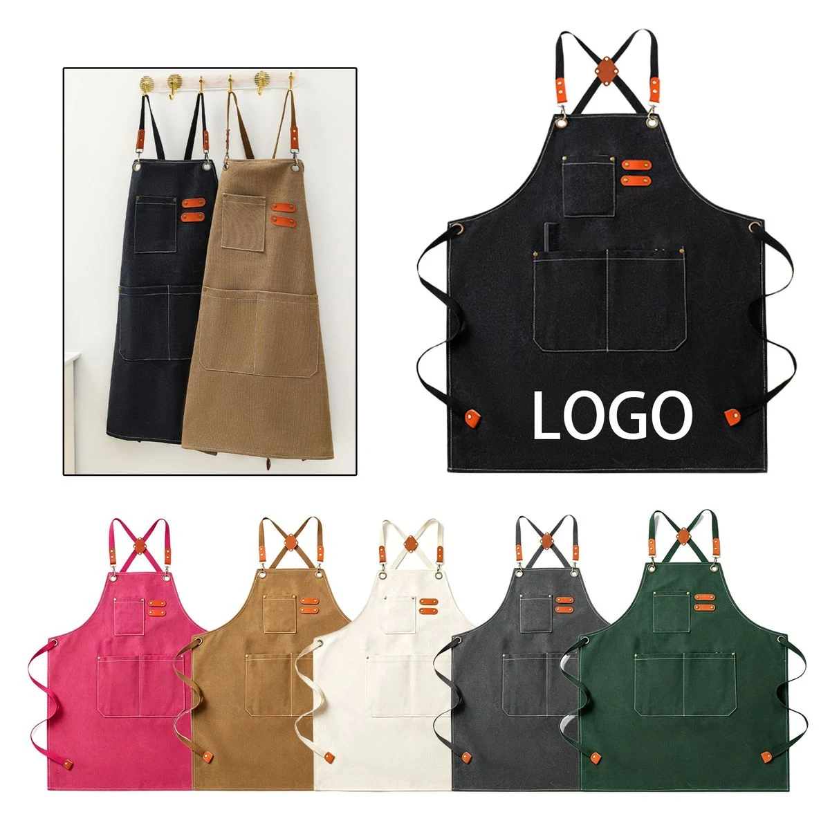 Multi Pocket Thickened Canvas Apron 1