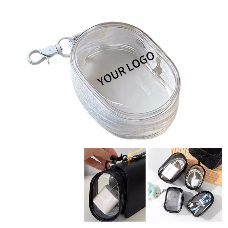 PVC Transparent Travel Headphone Pouch
