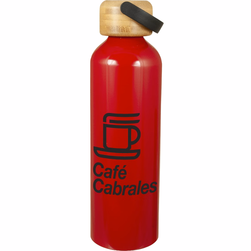 24oz Recycled Aluminum Bottle with Bamboo Lid