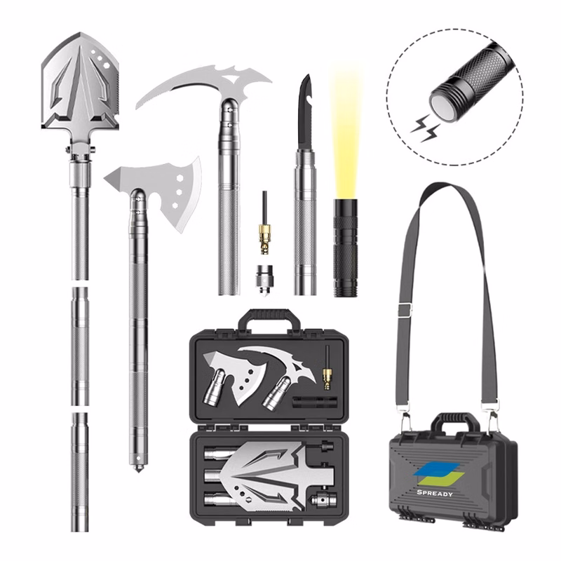 11-In-1 Survival Gear Equipment 3Cr13 Steel Shovel