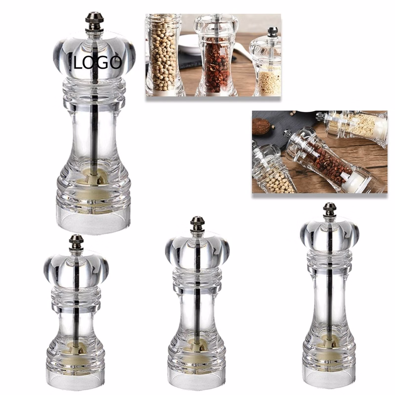 Adjustable Ceramic Core Acrylic Black Pepper Mill